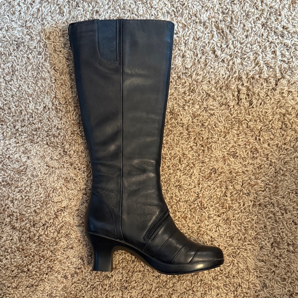 Dansko Black Heeled Knee-High Boots